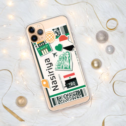 Nasiriyah Iraq Iraqi Flag iPhone Case 15 14 13 12 11 Pro Max Plus Mini Gift Travel Souvenir Personalized Custom City Name