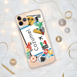 Cozumel Mexico Mexican Flag iPhone Case 15 14 13 12 11 Pro Max Plus Mini Gift Travel Souvenir Personalized Custom City Name