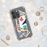 Astana Kazakhstan kazakh Flag iPhone Case 15 14 13 12 11 Pro Max Plus Mini Gift Travel Souvenir Personalized Custom City Name