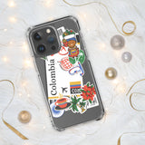 Colombia Colombian Flag iPhone Case 15 14 13 12 11 Pro Max Plus Mini Travel Souvenir Personalized Custom City Name