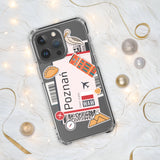 Poznań Poland Polska Polish Flag iPhone Case 15 14 13 12 11 Pro Max Plus Mini Travel Souvenir Personalized Custom City Name