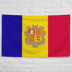 Ideas para regalar en pancartas con la bandera de Andorra para decorar la pared