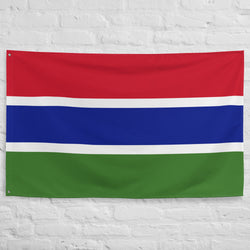 Gambia Gambian Flag Wall Decor Art Print Banner Gift Ideas