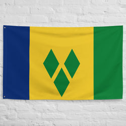 Saint Vincent and the Grenadines Flag Wall Decor Art Print Banner Gift Ideas