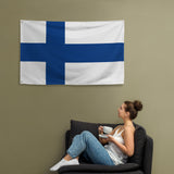 Finland Suomi Finnish Flag Wall Decor Art Print Banner Gift Ideas