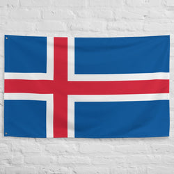 Iceland Island Icelandic Flag Wall Decor Art Print Banner Gift Ideas