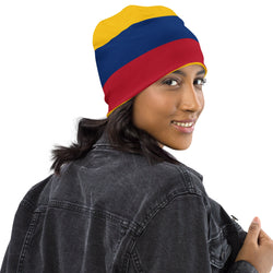 Gorro de invierno con la bandera colombiana, cálido, unisex, muy suave, idea de regalo de recuerdo de viaje