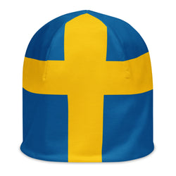 Sweden Sverige Swedish Flag Beanie Winter Hat Warm Unisex Hat Super Soft Travel Souvenir Gift Idea