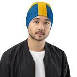 Sweden Sverige Swedish Flag Beanie Winter Hat Warm Unisex Hat Super Soft Travel Souvenir Gift Idea