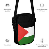 Bolso bandolera utilitario con la bandera de Palestina