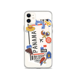 Panama Panamanian Flag iPhone Case 15 14 13 12 11 Pro Max Plus Mini Gift Travel Souvenir Personalized Custom City Name