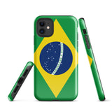 Brazil Brasil Brazilian Flag iPhone 15 14 13 12 11 Pro Max Plus Mini Phone Case iPhone Tough Rugged Protective iPhone case