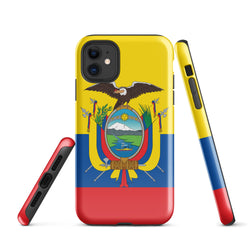 Ecuador Ecuadorian Flag iPhone 15 14 13 12 11 Pro Max Plus Mini Phone Case iPhone Tough Rugged Protective iPhone case