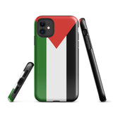 Funda para iPhone con la bandera de Palestina 15, 14, 13, 12 y 11 Pro Max Plus Mini Ideas para regalos Mapa del país Horizonte Regalos para ella Ideas para él