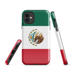 Mexico Mexican Flag iPhone Case 15 14 13 12 11 Pro Max Plus Mini Tough Fitted Hard Protective Shell Glossy Rubber Phone Case Gift Idea