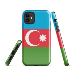 Azerbaijan Azerbaijani Flag iPhone Case 15 14 13 12 11 Pro Max Plus Mini Gift Travel Souvenir