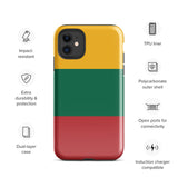 Lithuania Lietuva Lithuanian Flag iPhone Case 15 14 13 12 11 Pro Max Plus Mini Gift Travel Souvenir