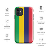 Mauritius Mauritian Flag iPhone Case 15 14 13 12 11 Pro Max Plus Mini Gift Travel Souvenir