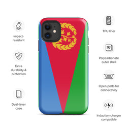 Eritrea Eritrean Flag iPhone Case 15 14 13 12 11 Pro Max Plus Mini Gift Travel Souvenir