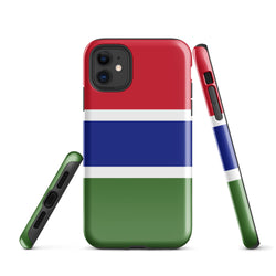 Gambia Gambian Flag iPhone Case 15 14 13 12 11 Pro Max Plus Mini Gift Travel Souvenir