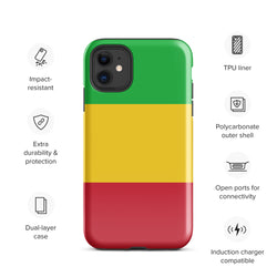 Mali Malian Flag iPhone Case 15 14 13 12 11 Pro Max Plus Mini Gift Travel Souvenir