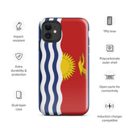 Kiribati Flag iPhone Case 15 14 13 12 11 Pro Max Plus Mini Gift Travel Souvenir