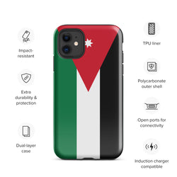 Jordan Jordanian Flag iPhone Case 15 14 13 12 11 Pro Max Plus Mini Gift Travel Souvenir