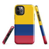 Colombia Colombian Flag  iPhone 15 14 13 12 11 Pro Max Plus Mini Phone Case iPhone Tough Rugged Protective iPhone case