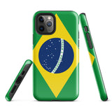 Brazil Brasil Brazilian Flag iPhone 15 14 13 12 11 Pro Max Plus Mini Phone Case iPhone Tough Rugged Protective iPhone case