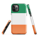 Ireland Éire Irish Flag iPhone Case 15 14 13 12 11 Pro Max Plus Mini Tough Fitted Hard Protective Shell Glossy Rubber Phone Case Gift Idea