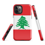 Lebanon Lebanese Flag iPhone Case 15 14 13 12 11 Pro Max Plus Mini Tough Fitted Hard Protective Shell Glossy Rubber Phone Case Gift Idea