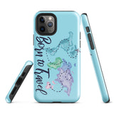 Born to travel iPhone Case 15 14 13 12 11 Pro Max Plus Mini Gift Travel Souvenir