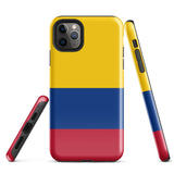 Colombia Colombian Flag  iPhone 15 14 13 12 11 Pro Max Plus Mini Phone Case iPhone Tough Rugged Protective iPhone case