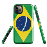 Brazil Brasil Brazilian Flag iPhone 15 14 13 12 11 Pro Max Plus Mini Phone Case iPhone Tough Rugged Protective iPhone case