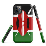 Kenya kenyan Flag iPhone Case 15 14 13 12 11 Pro Max Plus Mini Tough Fitted Hard Protective Shell Glossy Rubber Phone Case Gift Idea