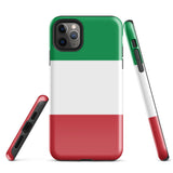 Italy Italian Flag iPhone Case 15 14 13 12 11 Pro Max Plus Mini Tough Fitted Hard Protective Shell Glossy Rubber Phone Case Gift Idea