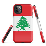 Lebanon Lebanese Flag iPhone Case 15 14 13 12 11 Pro Max Plus Mini Tough Fitted Hard Protective Shell Glossy Rubber Phone Case Gift Idea