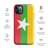 Myanmar Burma Burmese Flag iPhone Case 15 14 13 12 11 Pro Max Plus Mini Gift Travel Souvenir