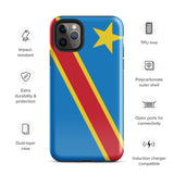 Democratic Republic of the Congo Kinshasa Flag iPhone Case 15 14 13 12 11 Pro Max Plus Mini Gift Travel Souvenir