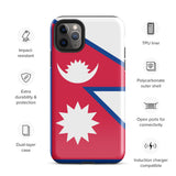 Funda para iPhone 15, 14, 13, 12, 11 Pro Max Plus Mini con bandera de Nepal, regalo de recuerdo de viaje