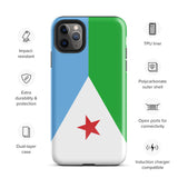 Djibouti Djiboutian Flag iPhone Case 15 14 13 12 11 Pro Max Plus Mini Gift Travel Souvenir