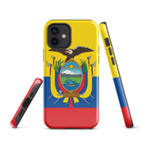 Ecuador Ecuadorian Flag iPhone 15 14 13 12 11 Pro Max Plus Mini Phone Case iPhone Tough Rugged Protective iPhone case