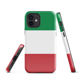 Italy Italian Flag iPhone Case 15 14 13 12 11 Pro Max Plus Mini Tough Fitted Hard Protective Shell Glossy Rubber Phone Case Gift Idea