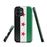 Funda para iPhone 15, 14, 13, 12 y 11 Pro Max Plus Mini con la bandera de Siria gratis Ideas de regalo Mapa del país Horizonte Regalo para ella Ideas para él Recuerdo de viaje