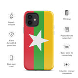 Myanmar Burma Burmese Flag iPhone Case 15 14 13 12 11 Pro Max Plus Mini Gift Travel Souvenir