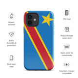 Democratic Republic of the Congo Kinshasa Flag iPhone Case 15 14 13 12 11 Pro Max Plus Mini Gift Travel Souvenir