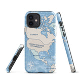 World map travelling North America iPhone Case 15 14 13 12 11 Pro Max Plus Mini Gift Travel Souvenir