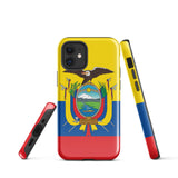 Ecuador Ecuadorian Flag iPhone 15 14 13 12 11 Pro Max Plus Mini Phone Case iPhone Tough Rugged Protective iPhone case