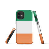 Ireland Éire Irish Flag iPhone Case 15 14 13 12 11 Pro Max Plus Mini Tough Fitted Hard Protective Shell Glossy Rubber Phone Case Gift Idea