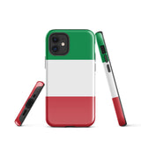 Italy Italian Flag iPhone Case 15 14 13 12 11 Pro Max Plus Mini Tough Fitted Hard Protective Shell Glossy Rubber Phone Case Gift Idea